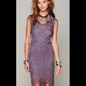 FREE PEOPLE | Intimately Free lace high low eyelash dress